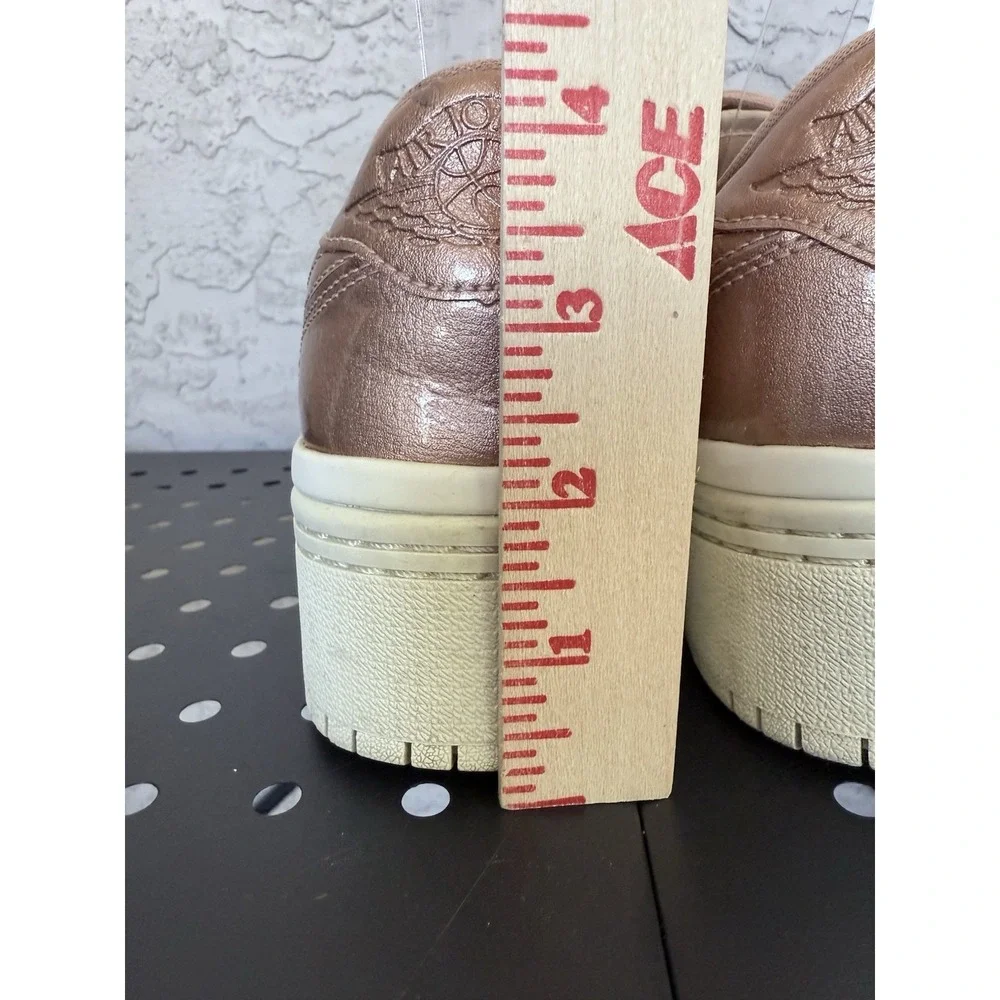 Nike Jordan Retro 1 Low Lifted Met Bronze Pink Womens 7‎ Platform A01334-901